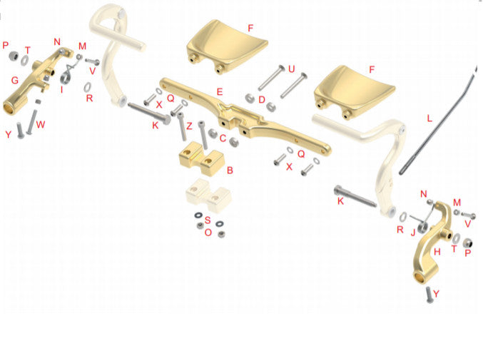 OTK COMPLETE RUDDER PEDALS - SENIOR/JUNIOR