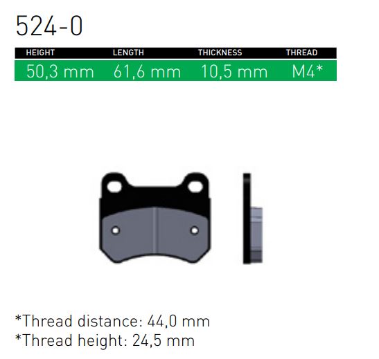 PRODEZINE - SINTER BRAKE PAD SET - ENERGY/PAROLIN