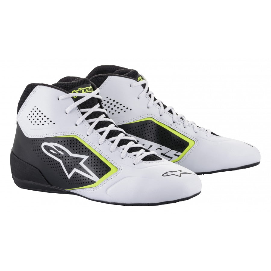 ALPINESTARS TECH-1 K START V2 KARTING SHOE WHITE/BLACK/YELLOW
