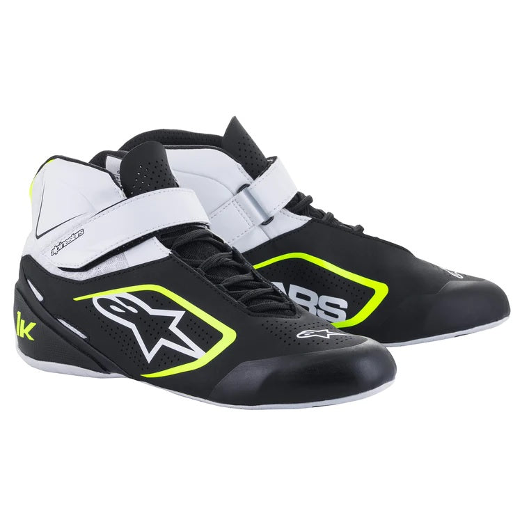 ALPINESTARS TECH-1 K V2 SHOE 125 BLACK/WHITE/YELLOW