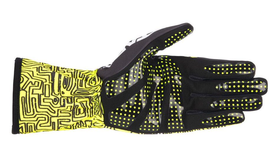 ALPINESTARS TECH-1 K RACE V2 GLOVE VERTICAL FLURO YELLOW