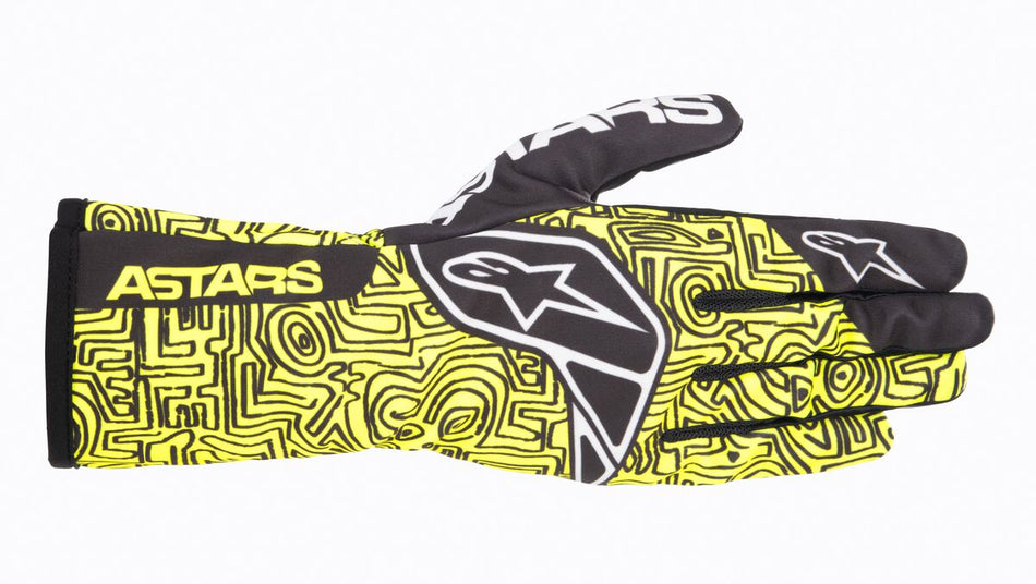 ALPINESTARS TECH-1 K RACE V2 GLOVE VERTICAL FLURO YELLOW