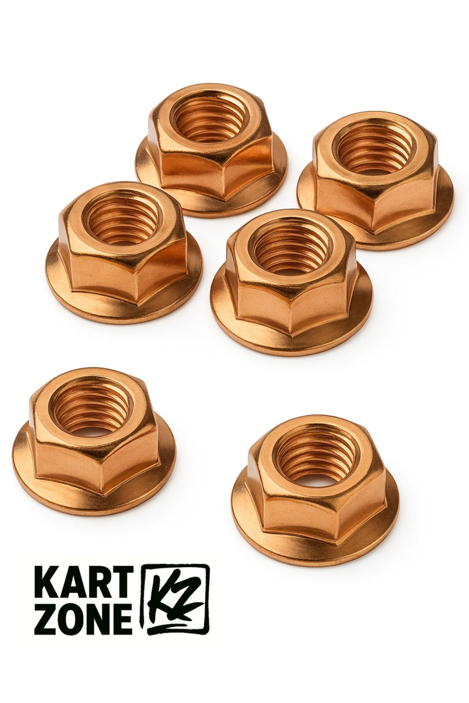 M8 COPPER WHEEL NUT (SET OF 6)