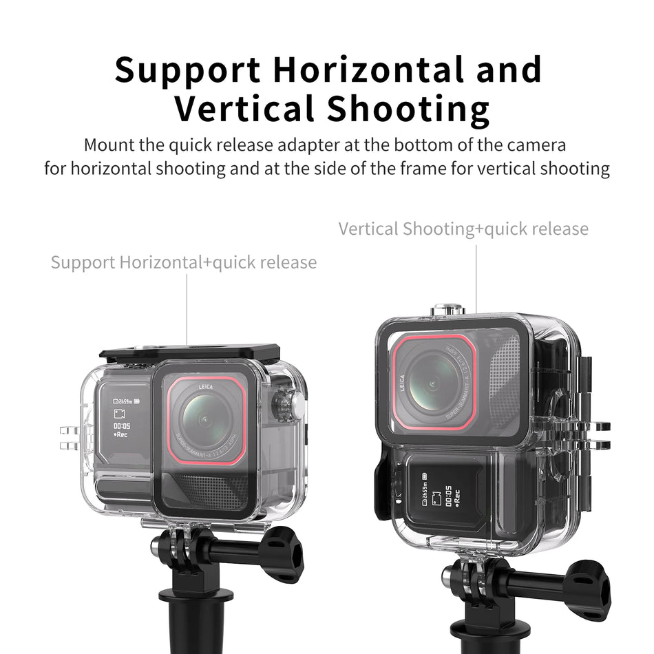 Waterproof Housing Protective Cover Underwater 45M Dive Shell Dive Case for Insta360 Ace Pro 2 / Pro Sports Camera Accessories