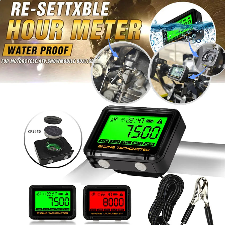 Digital Hour Meter & Tachometer