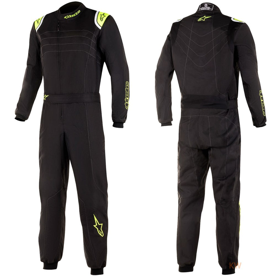 ALPINESTARS KMX9 V3 Kart Suit – Black/Fluro Yellow