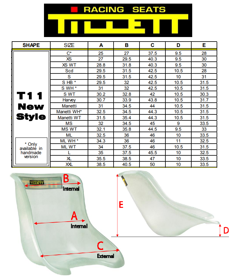 Tillett Kart Seat - T11STD - STANDARD RIGIDITY