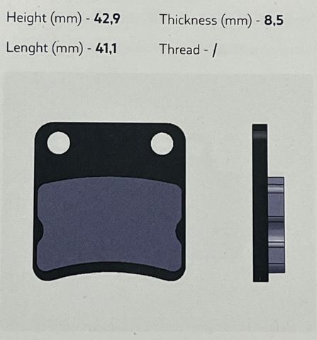BRAKE PAD KR / PAROLIN MINI REAR or  KZ FR 2PC